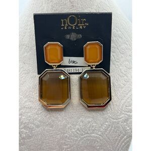 nOir Jewelry Gold Tone Double Drop Earrings Wedding Nickel-Free B67